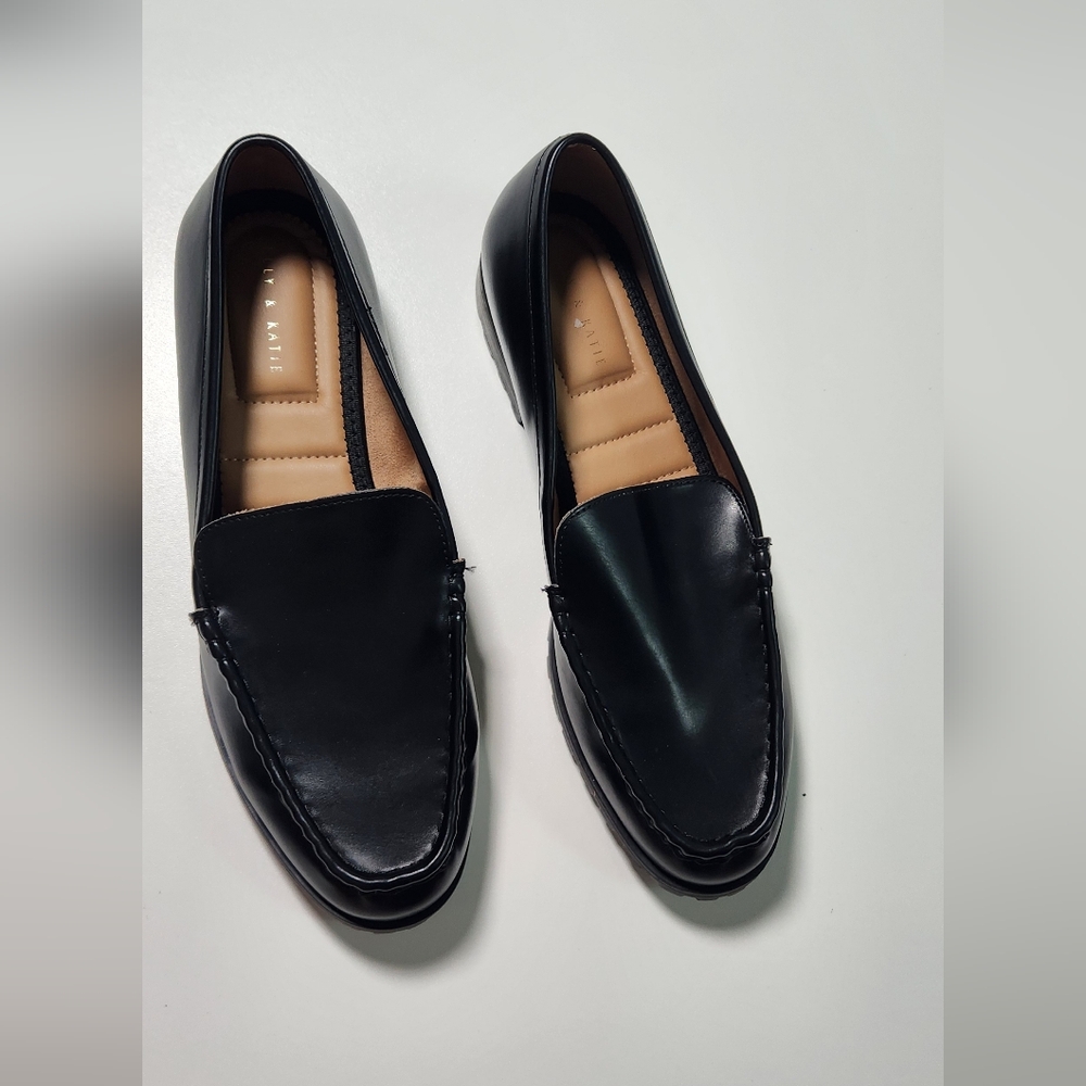 Kelly & Katie Synthetic Upper Black Shoes.